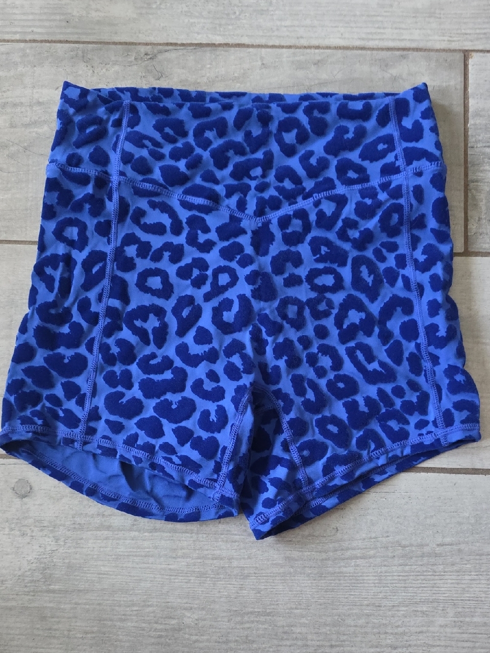 NWOT Balance/Vitality Blue Leopard Print Women’s Active Shorts
